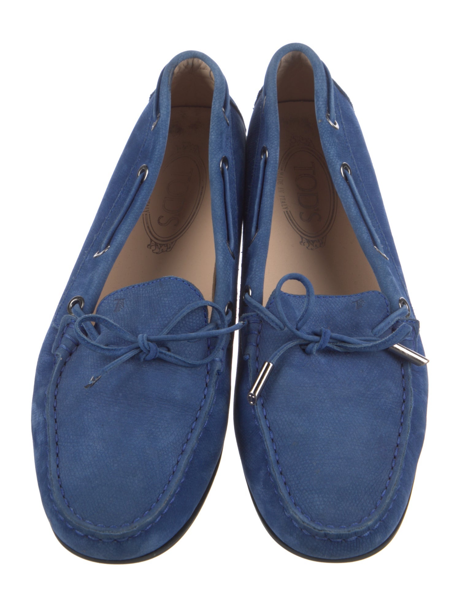 Tod's Suede Bow Accents Moccasins